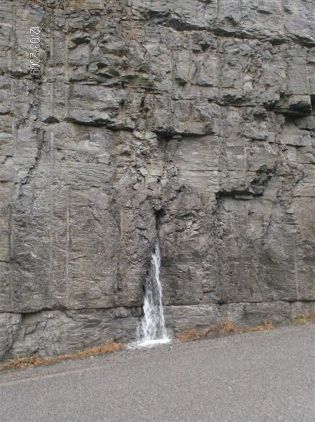fractured bedrock exposed